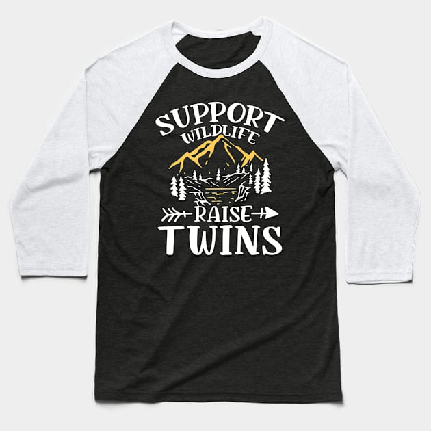 Support Wildlife Raise Twins Baseball T-Shirt by AngelBeez29